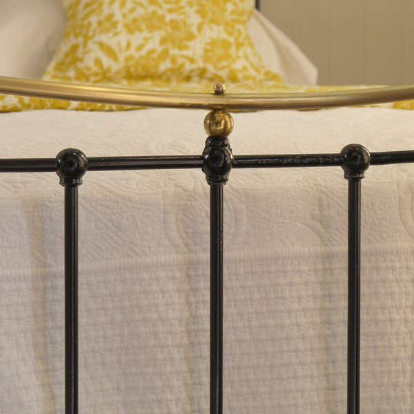double antique bed in black