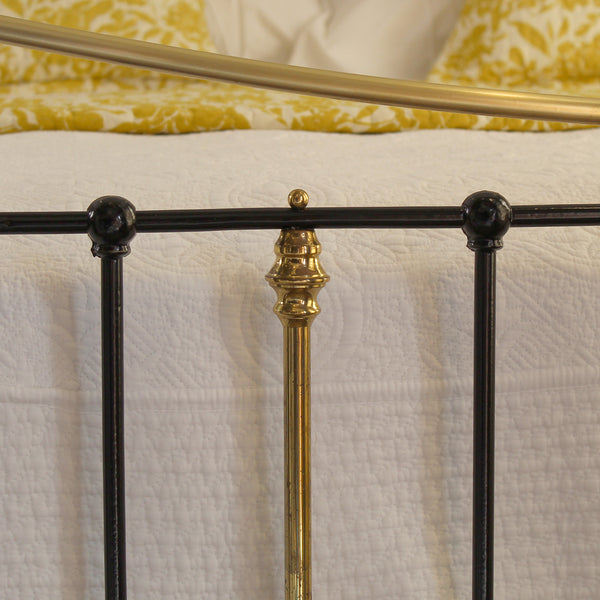 double antique bed in black