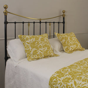 double antique bed in black