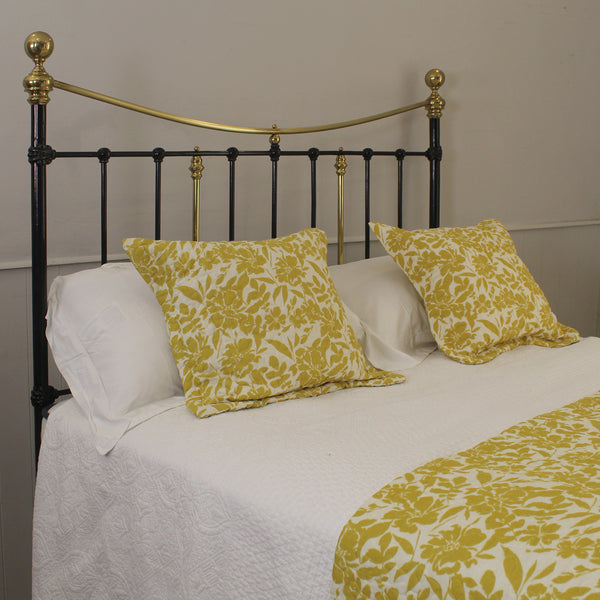 double antique bed in black