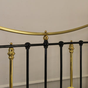 double antique bed in black