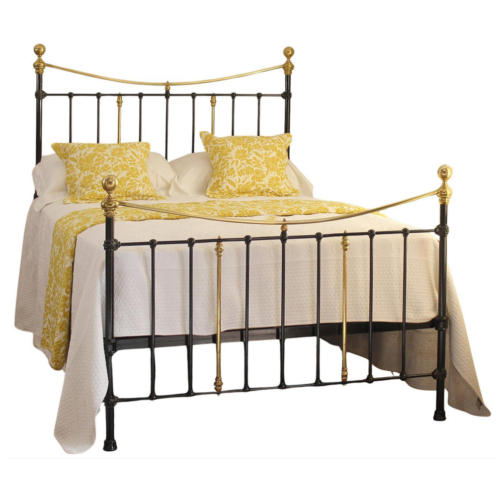double antique bed in black