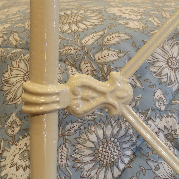 Double Cast Iron Bed in Cream MD168