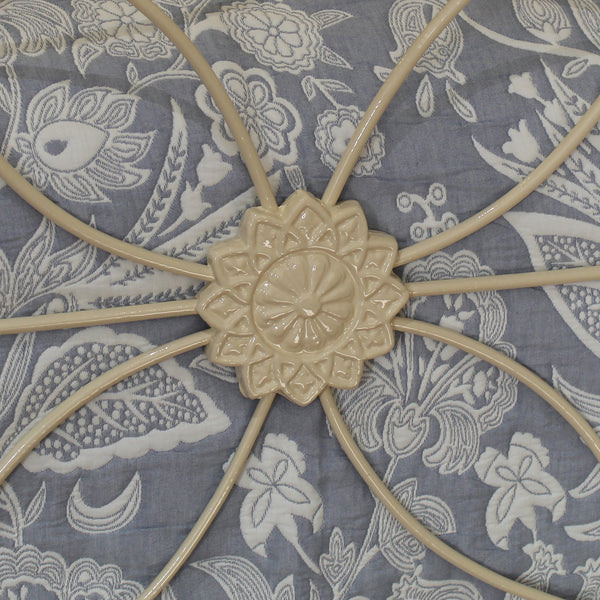 Double Cast Iron Antique Bed in Cream, MD190