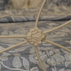Double Cast Iron Antique Bed in Cream, MD190
