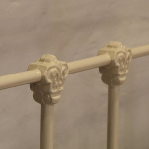 Double Platform Antique Bed in Cream, MD176