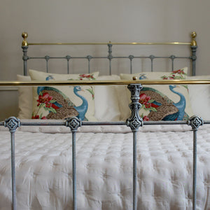 Double Antique Bed in Blue Verdigris