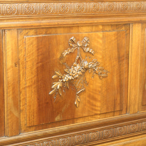 Walnut Carved Double Antique Bed