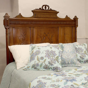 Walnut Carved Double Antique Bed