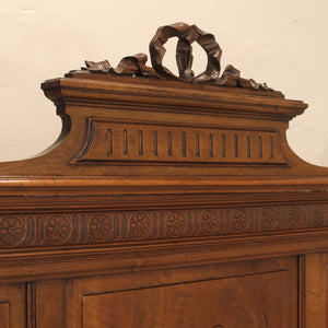 Walnut Carved Double Antique Bed