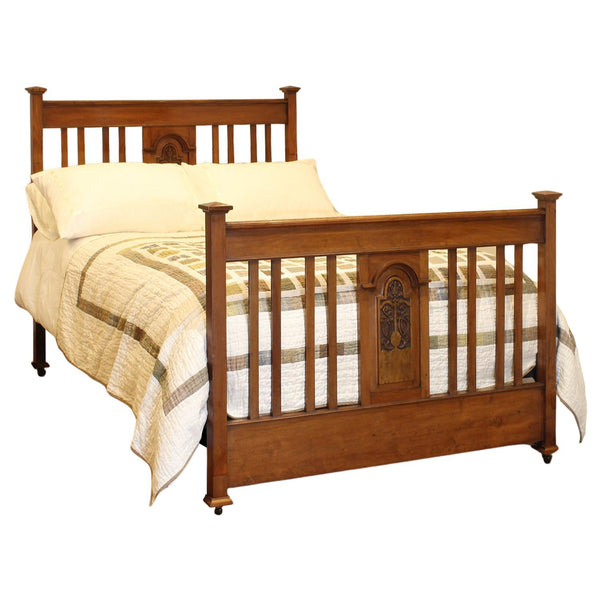 Double Low Mahogany Bed, WD51