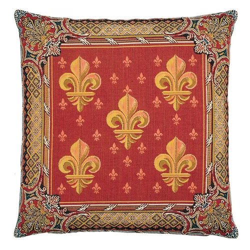 Fleur de Lys Red Cushion