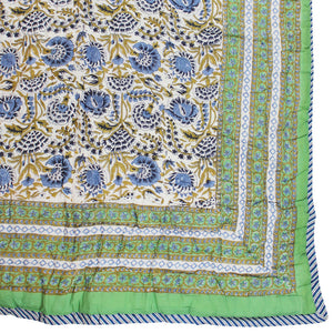 NEW IN Green & Blue Floral Quilt