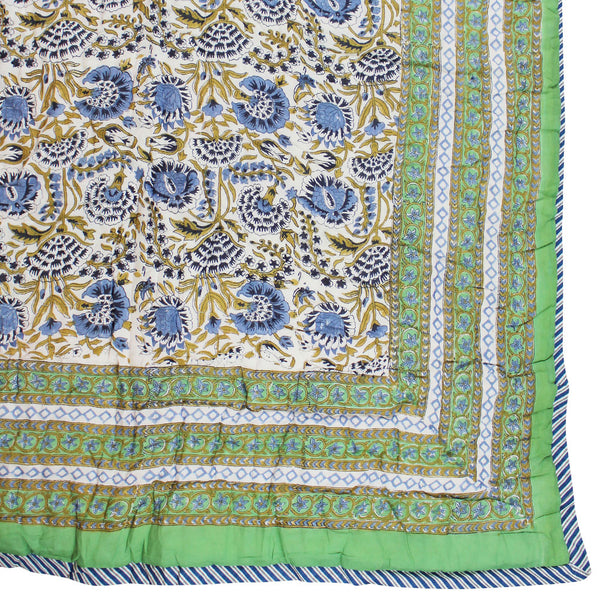 NEW IN Green & Blue Floral Quilt