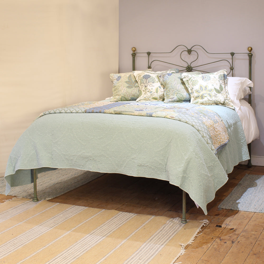 King Platform Bed in Green Verdigris MK337