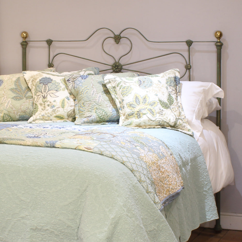 King Platform Bed in Green Verdigris MK337