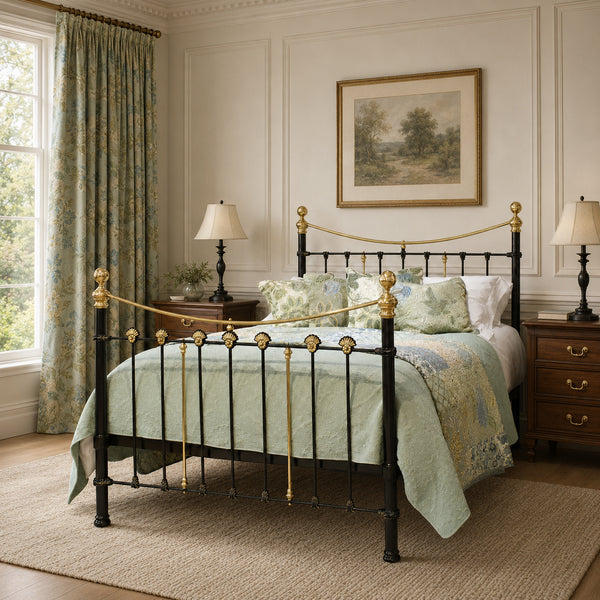 King Size Antique Bed in Black MK345