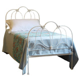 Large Single White Antique Bed MS73