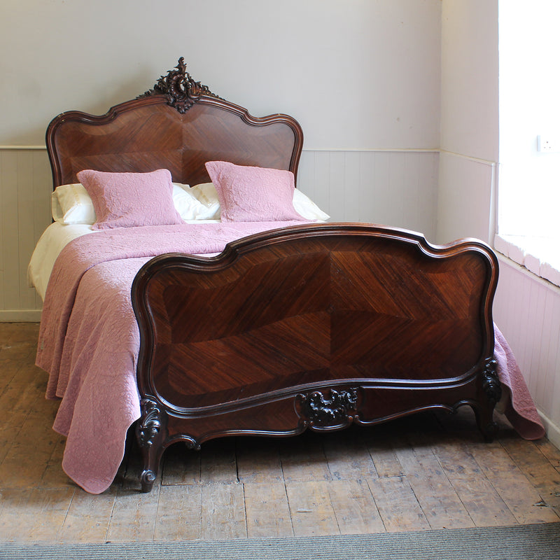 Louis XV Style Bed in Rosewood, WD63