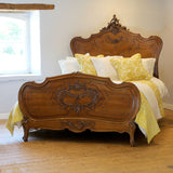 King Size Louis XV Walnut Bed WK192