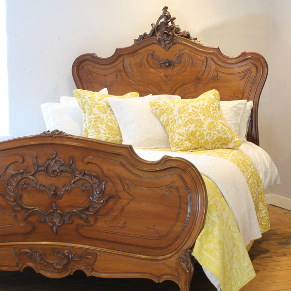 King Size Louis XV Walnut Bed WK192