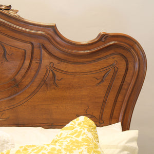 King Size Louis XV Walnut Bed WK192