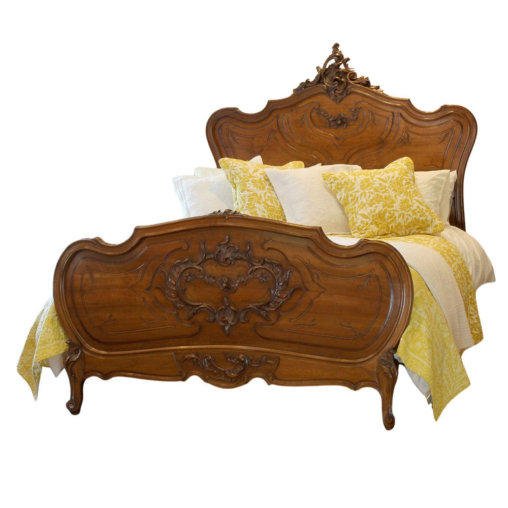 King Size Louis XV Walnut Bed WK192