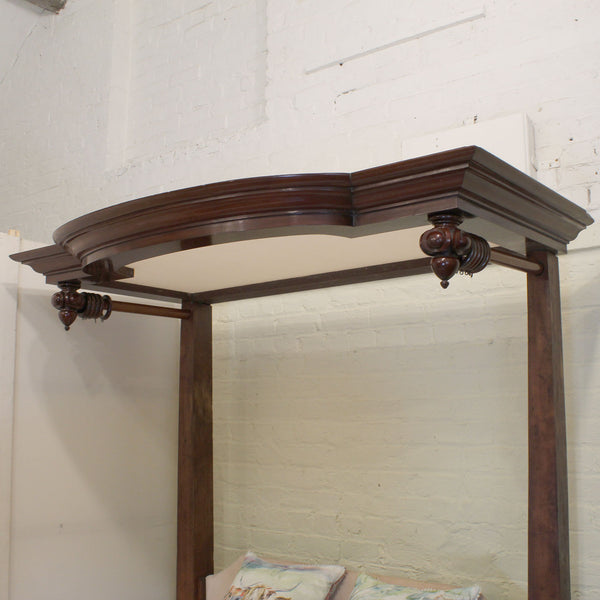 Victorian Mahogany Half Tester Antique Bed