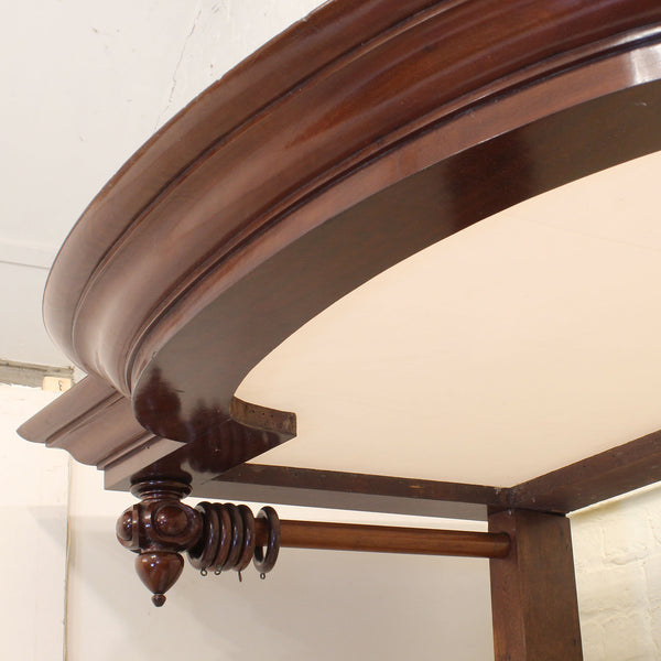 Victorian Mahogany Half Tester Antique Bed