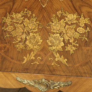 Close up of mahogany antique bed