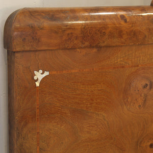 Art Deco Burr Walnut Antique Bed