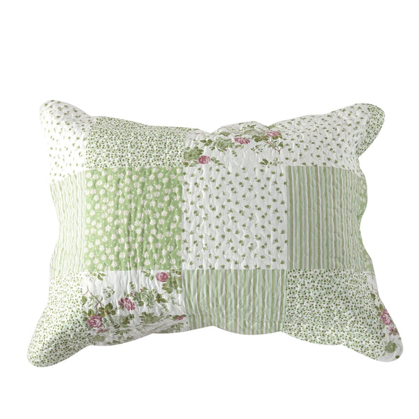 Matilda Green Patchwork Pillowshams
