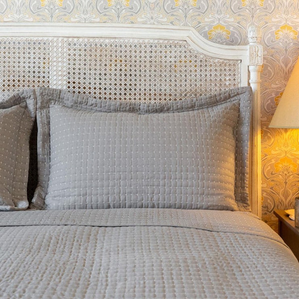 Melbury French Grey Bedspread and Cushion Covers