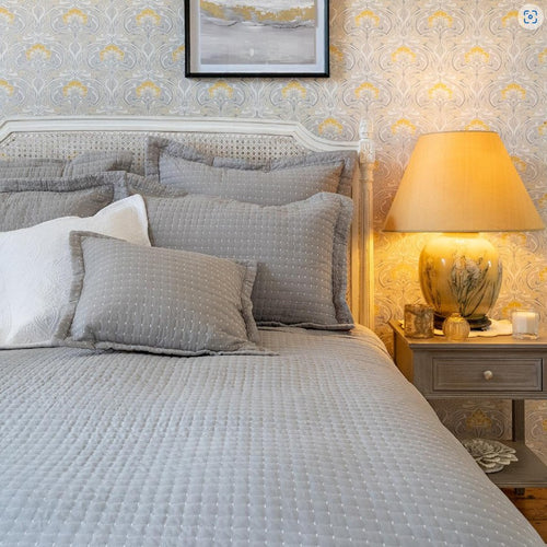 Melbury French Grey Bedspread and Cushion Covers