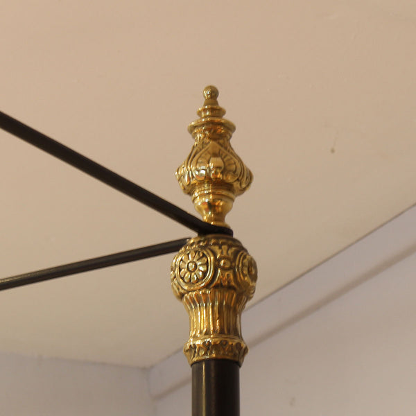 Antique Four Poster Bed in Black M4P58