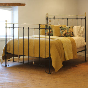 King size antique bed in black