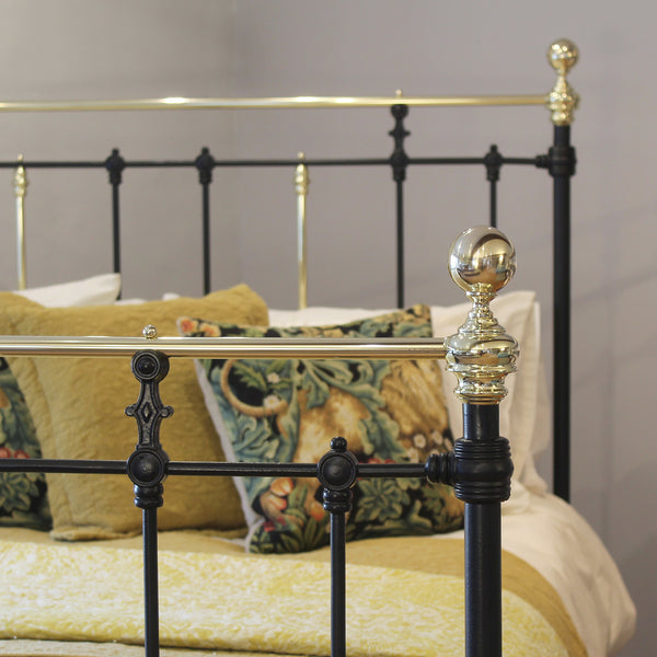 King size antique bed in black