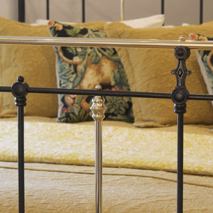 King size antique bed in black