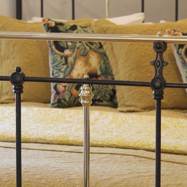 King size antique bed in black