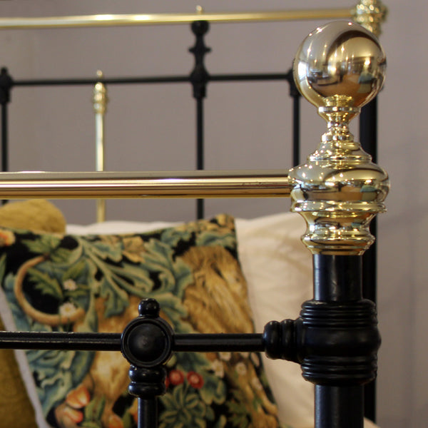 King size antique bed in black