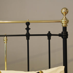 King size antique bed in black