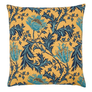 Morris Anenome Gold & Blue  Cushion