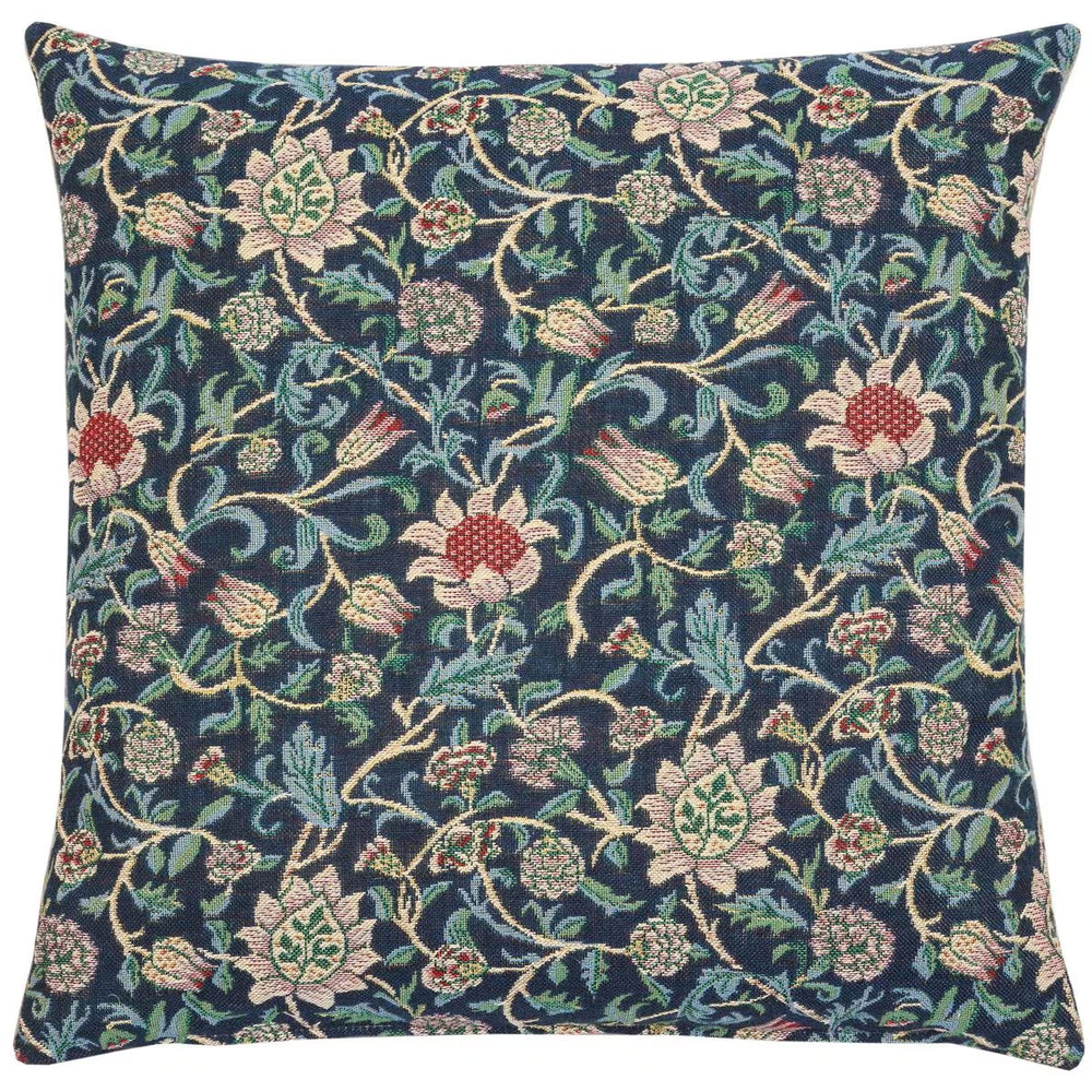 Morris Evenlode Blue Cushion