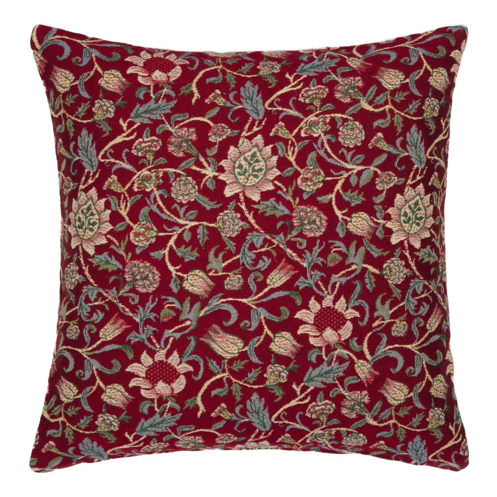 Morris Evenlode Red Cushion