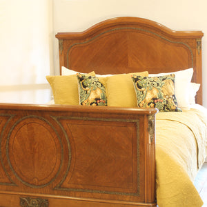 French oak antique bed