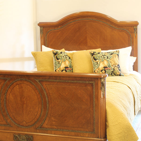 French oak antique bed