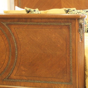 French oak antique bed