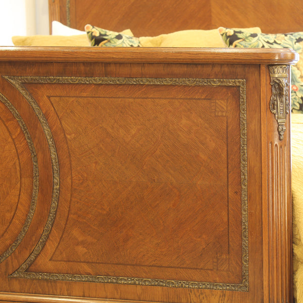 French oak antique bed
