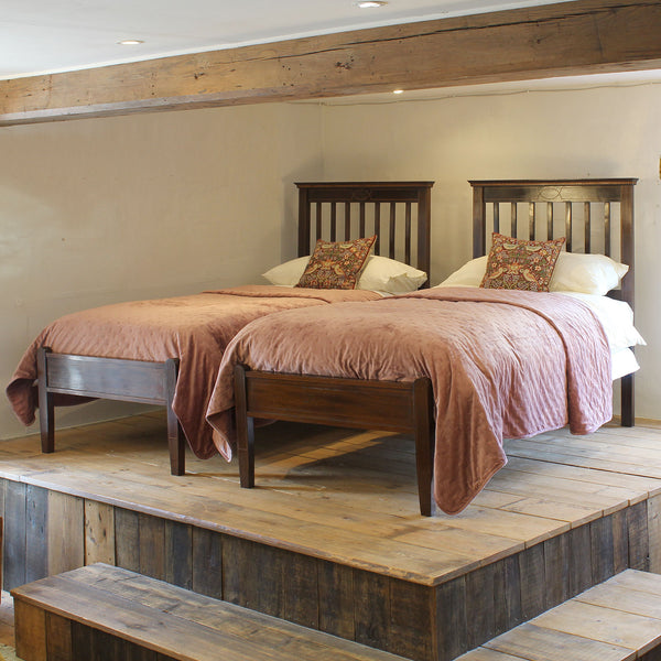 Pair of Edwardian Mahogany Antique Beds