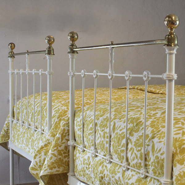 Pair of Cream Antique Beds, MP63